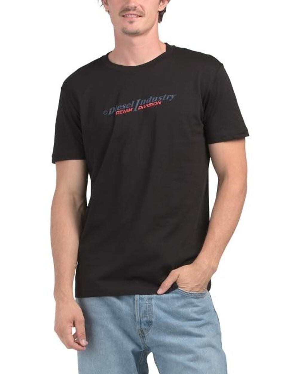 Diesel T-Diegor New Industries T-Shirt Men's M Black Graphic Logo Tee NWT $80